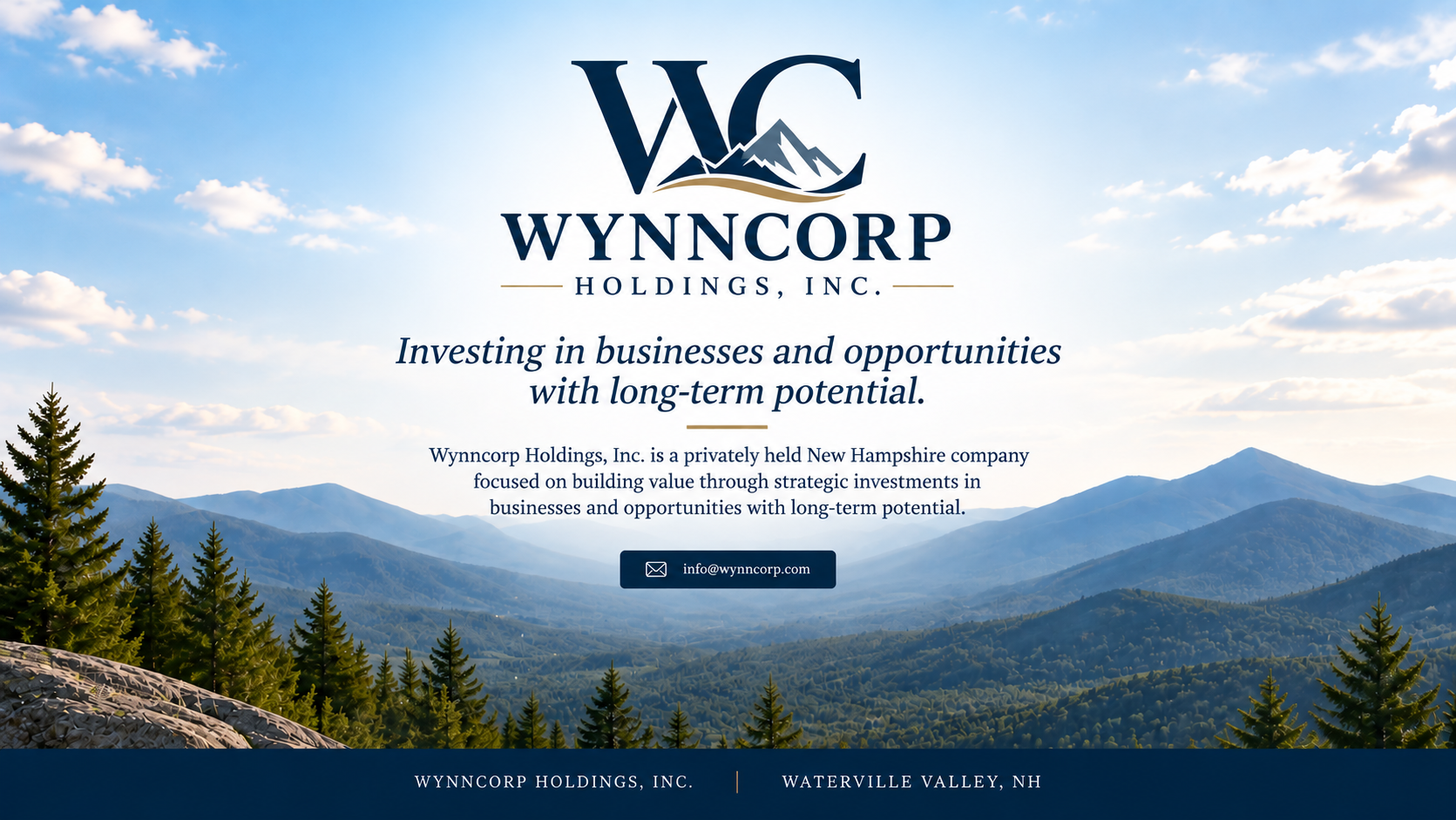 Wynncorp Holdings, Inc. — Investing in businesses and opportunities with long-term potential.